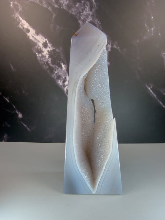 Druzy Agate Tower – 100123