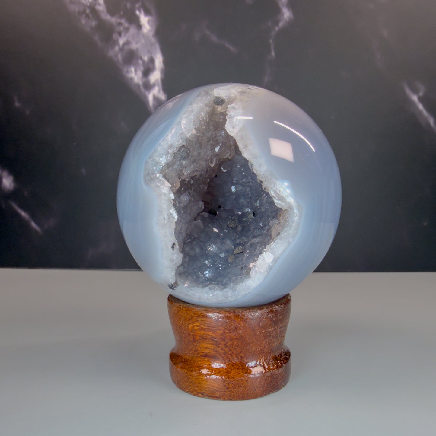 Druzy Agate Sphere – 100125 (2)