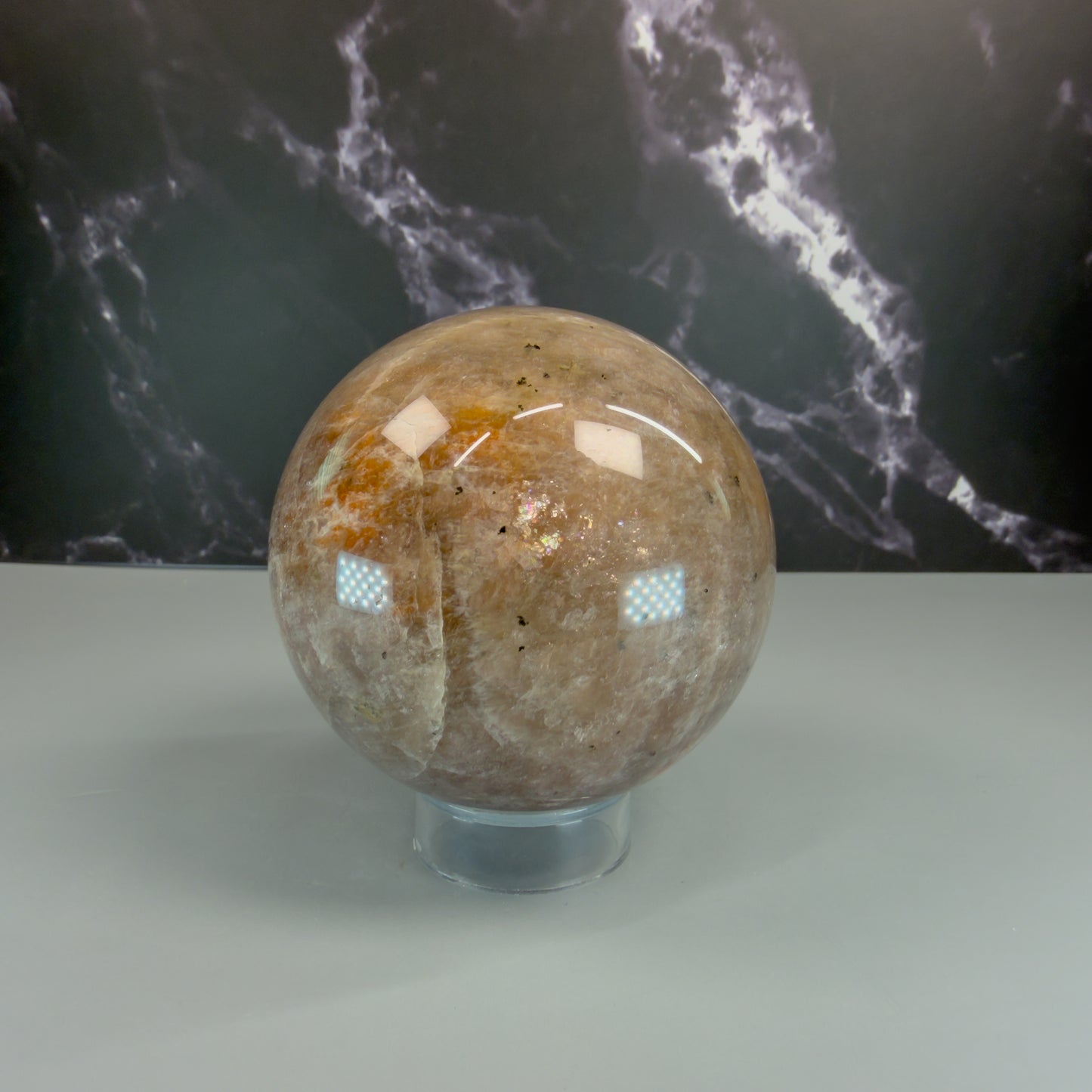 Peach Moonstone Sphere – 100303 (2)