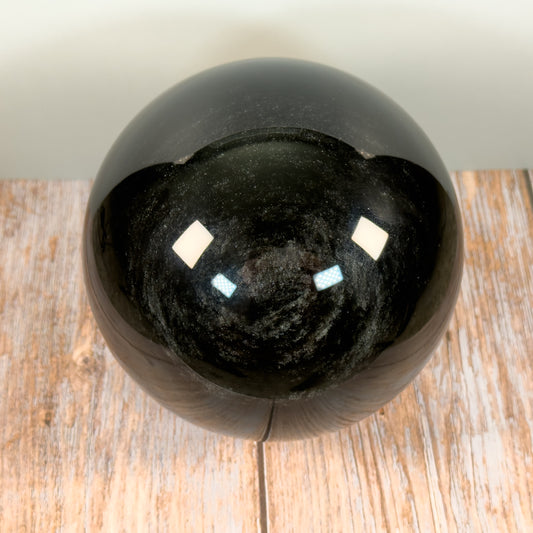 Obsidian (Silver Sheen) Sphere