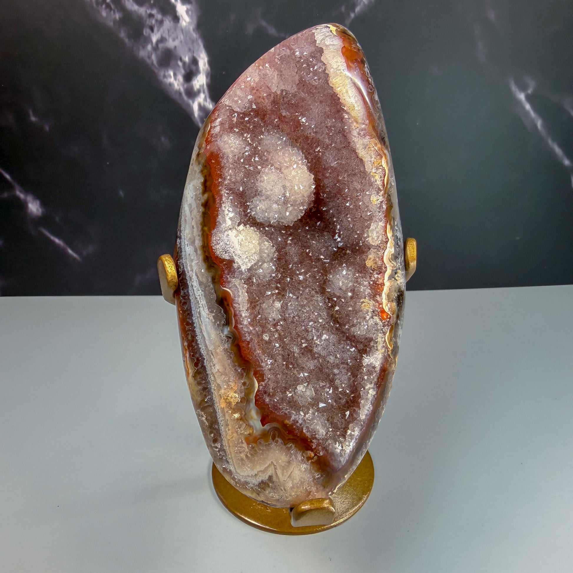Druzy Agate On Stand – 100115 (2)