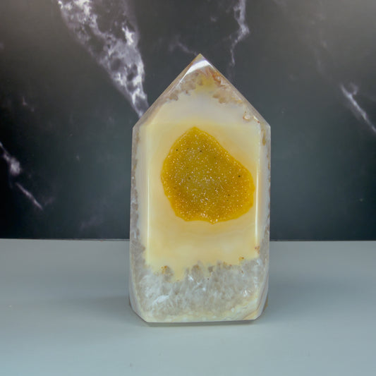 Druzy Agate Tower – 100121