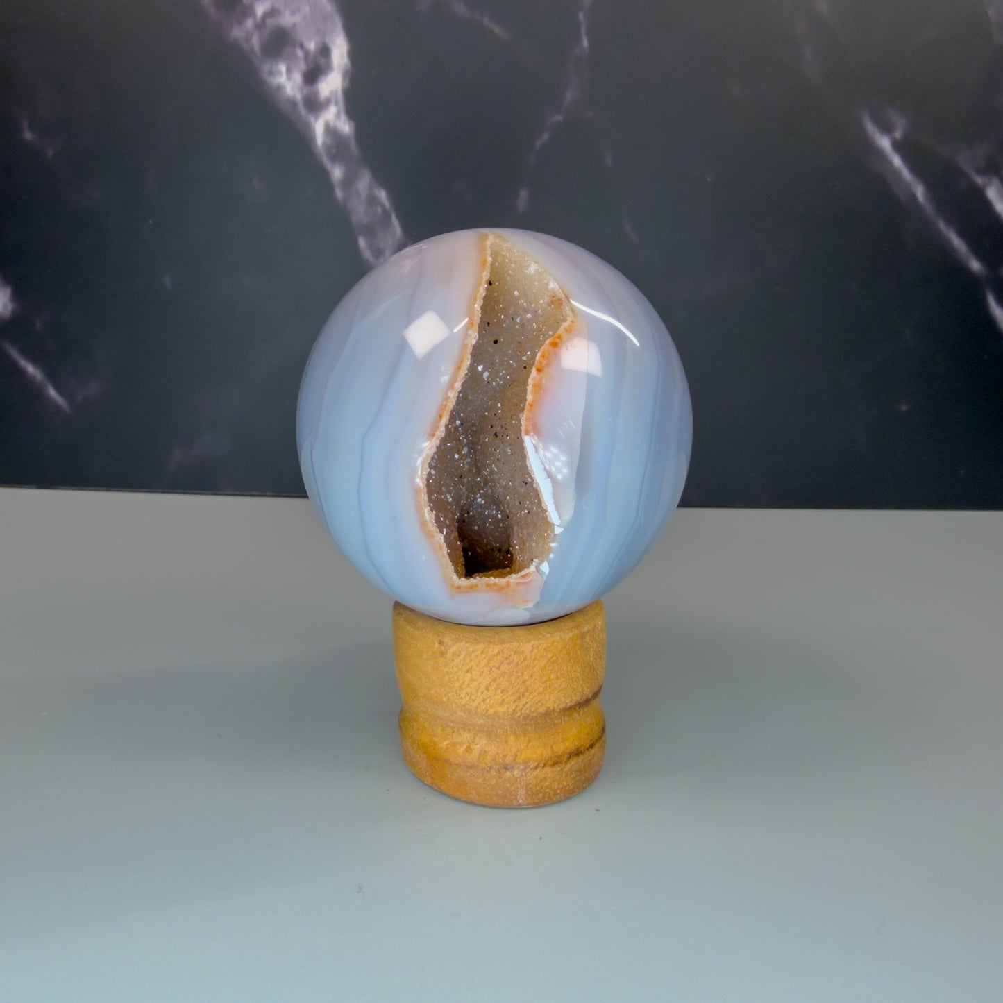 Druzy Agate Sphere – 100127 (2)