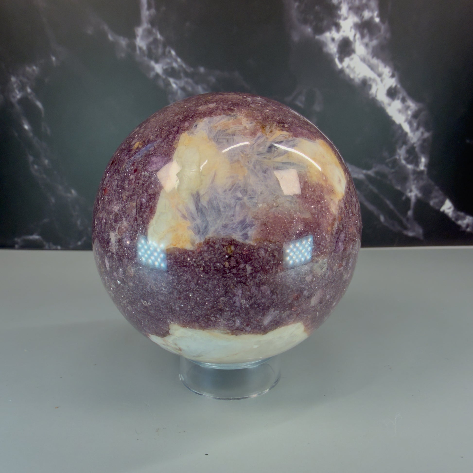Lepidolite Sphere – 100154 (3)