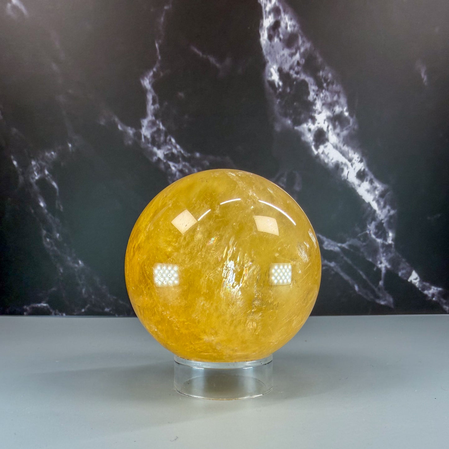 Honey Calcite Sphere – 100163 (2)