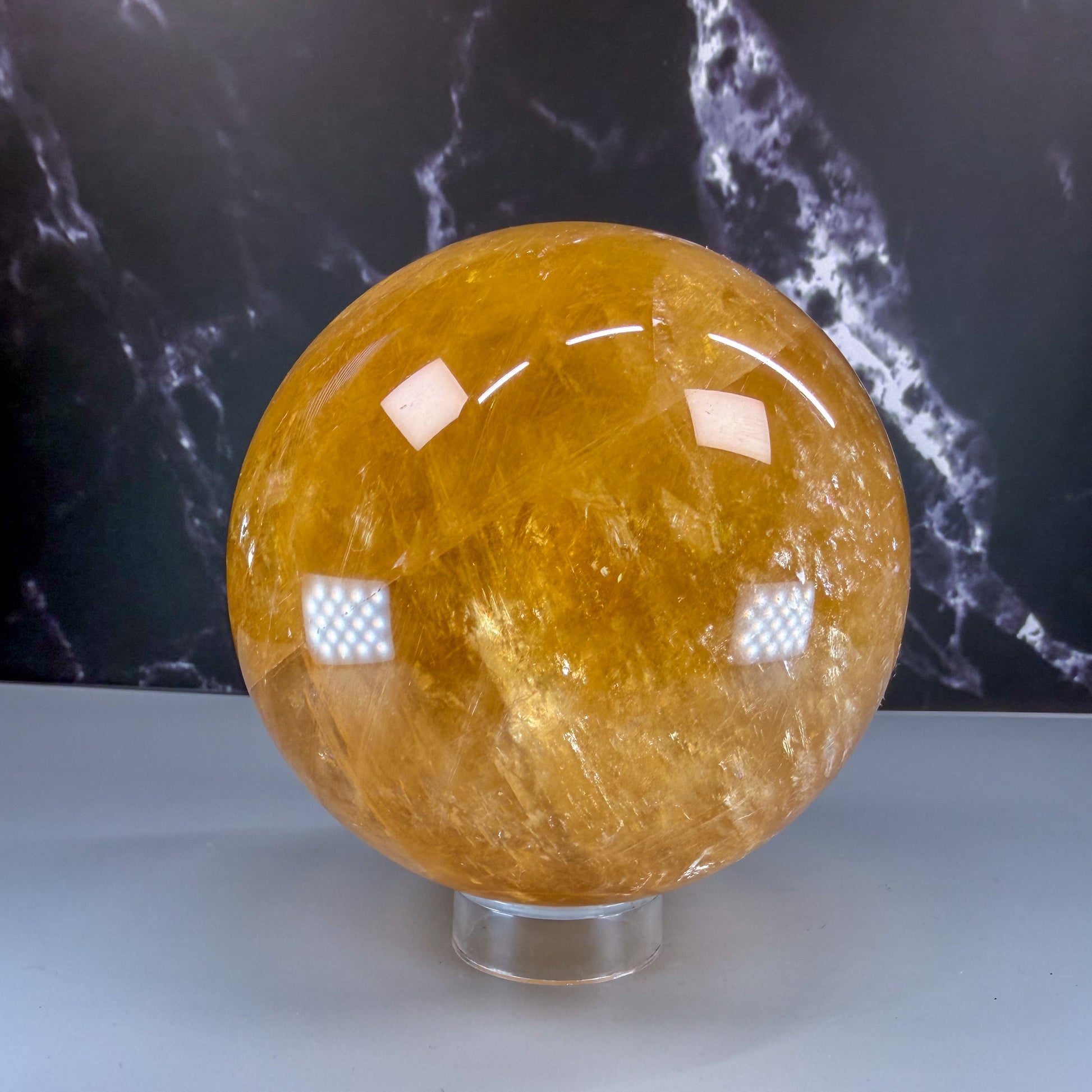 Honey Calcite Sphere – 100164 (2)