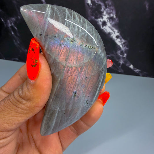 Labradorite Moon Carving – 100269