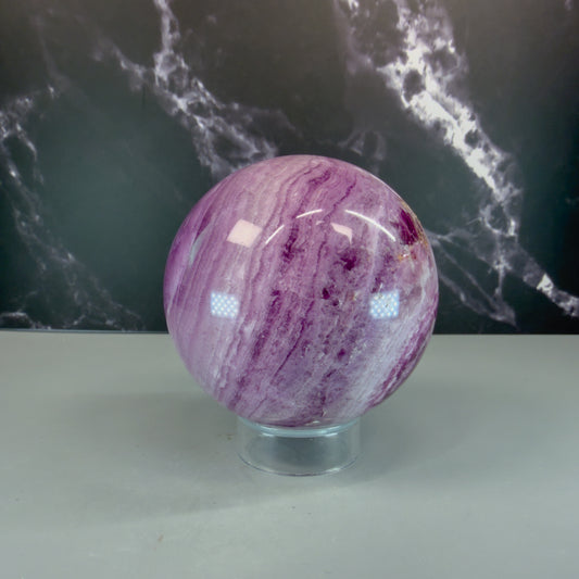 Silky Purple Fluorite Sphere – 100298