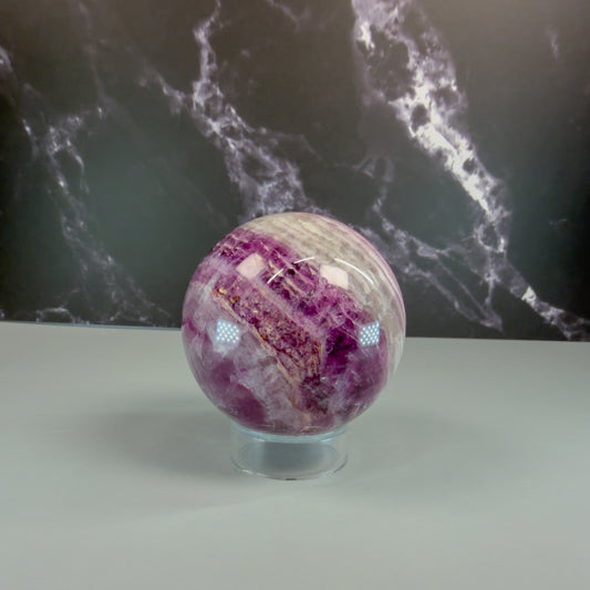 Silky Purple Fluorite Sphere – 100300