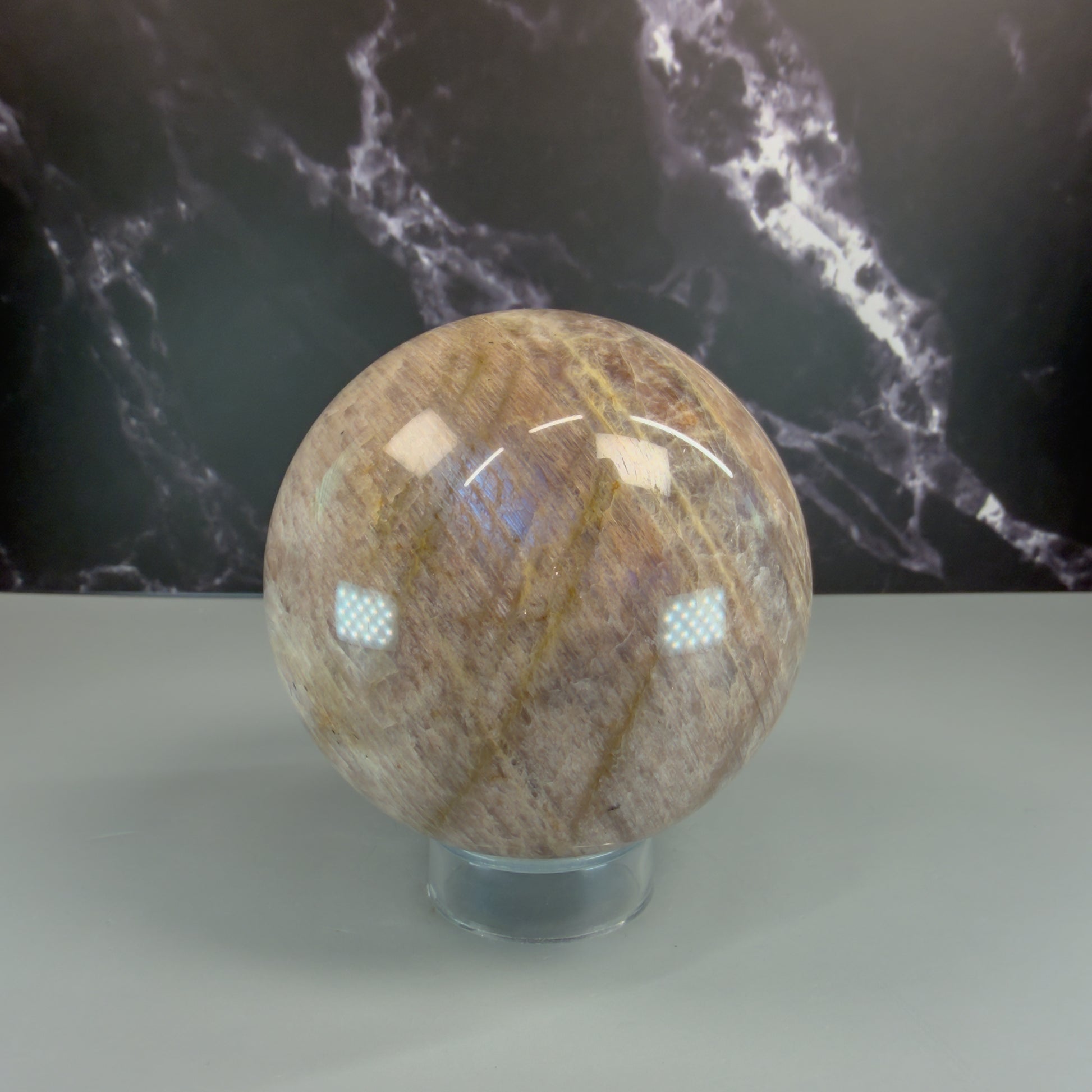 Peach Moonstone Sphere – 100301