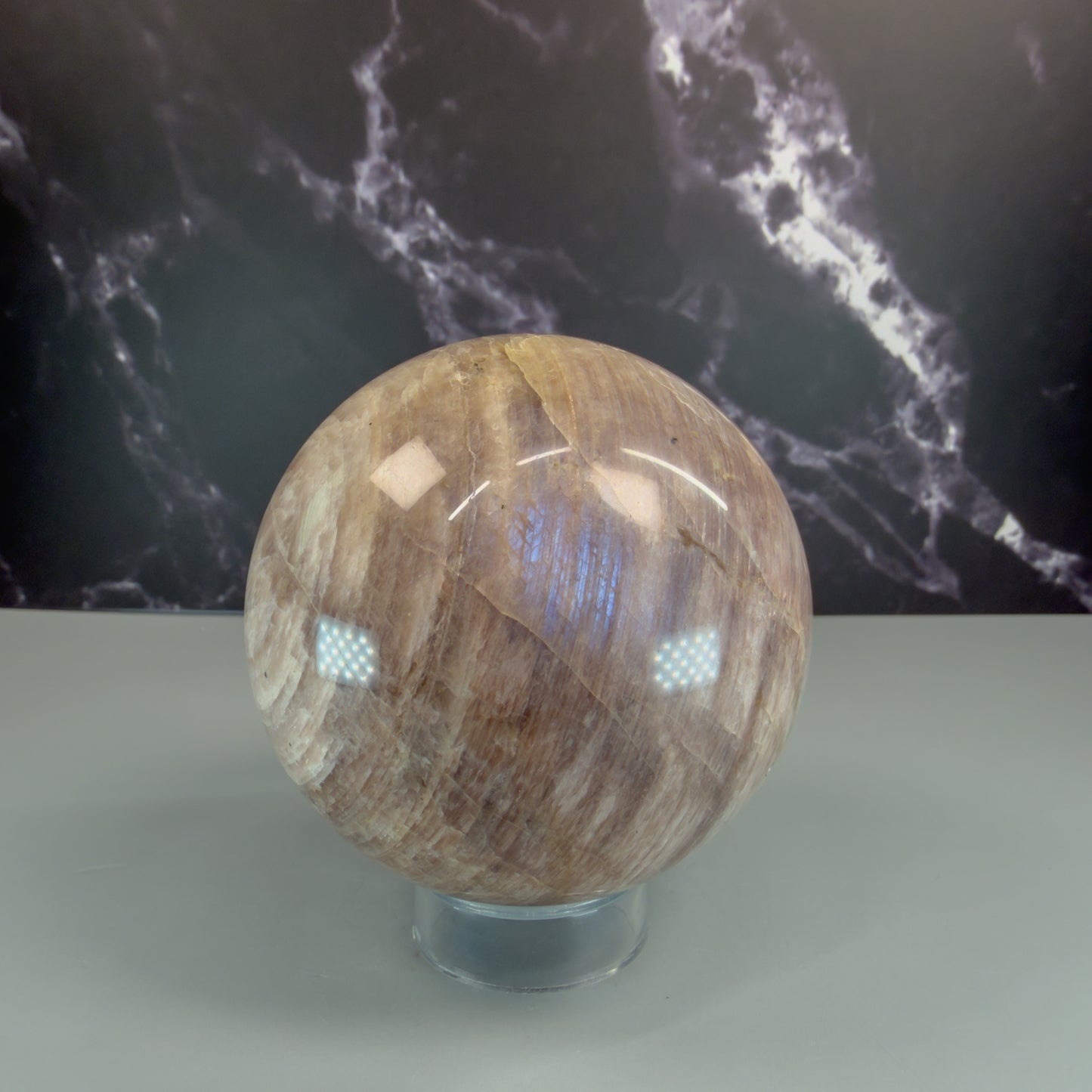 Peach Moonstone Sphere – 100301 (2)