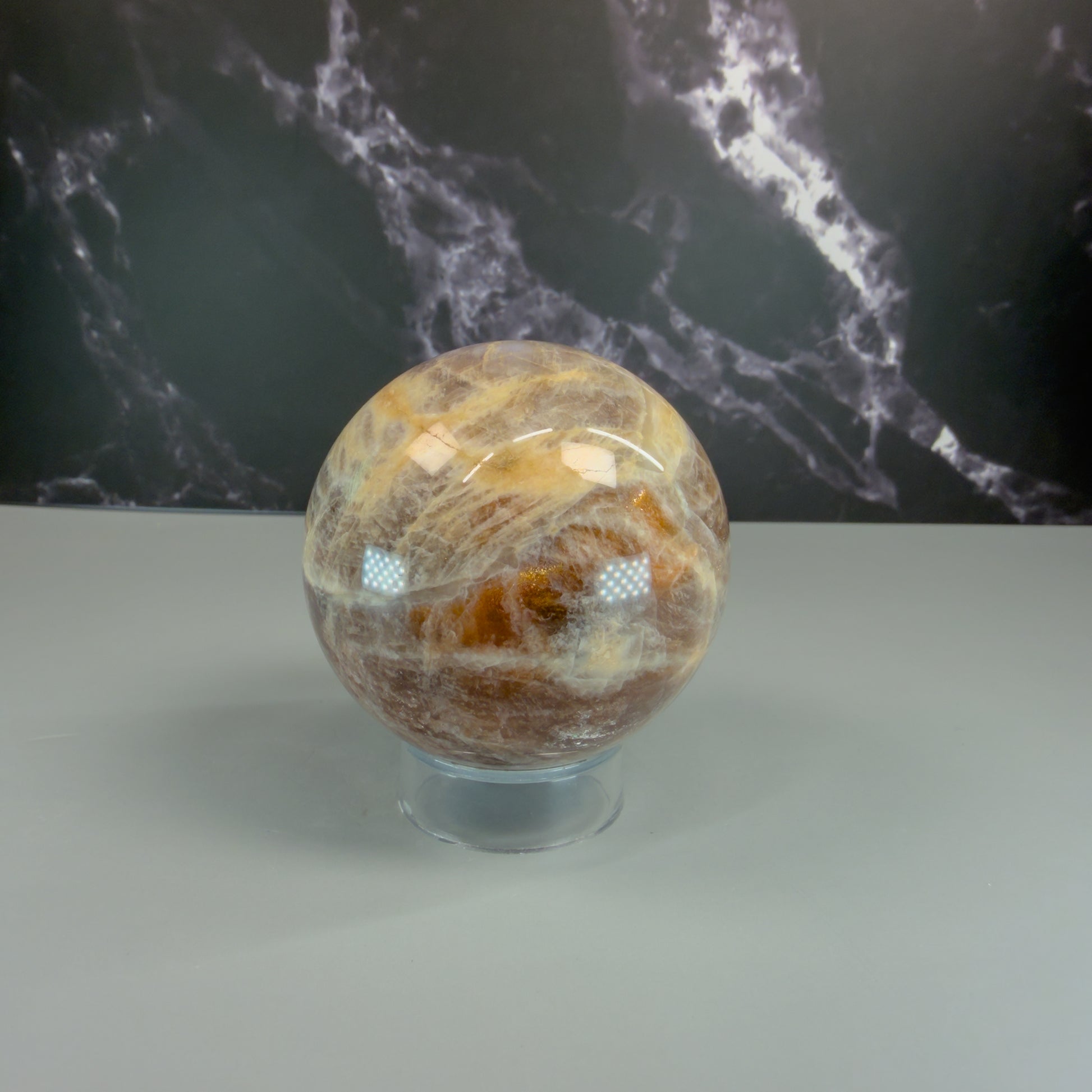 Peach Moonstone Sphere – 100302