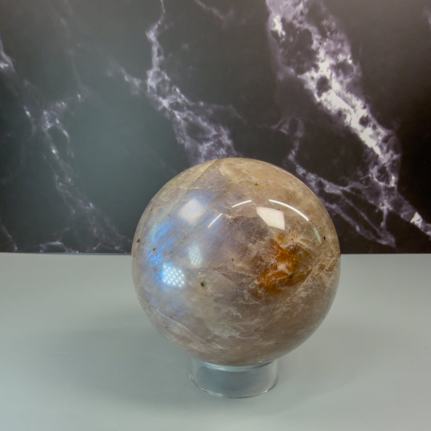 Peach Moonstone Sphere – 100303