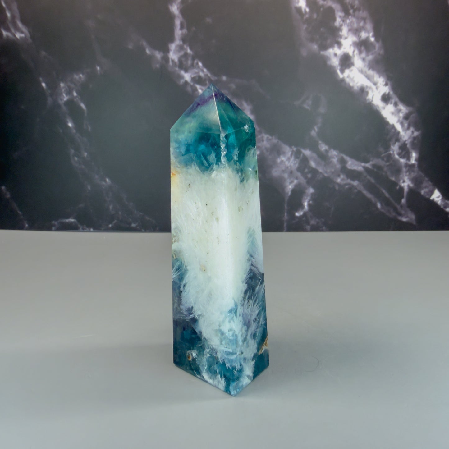 Rainbow Fluorite Tower – 100309 (2)