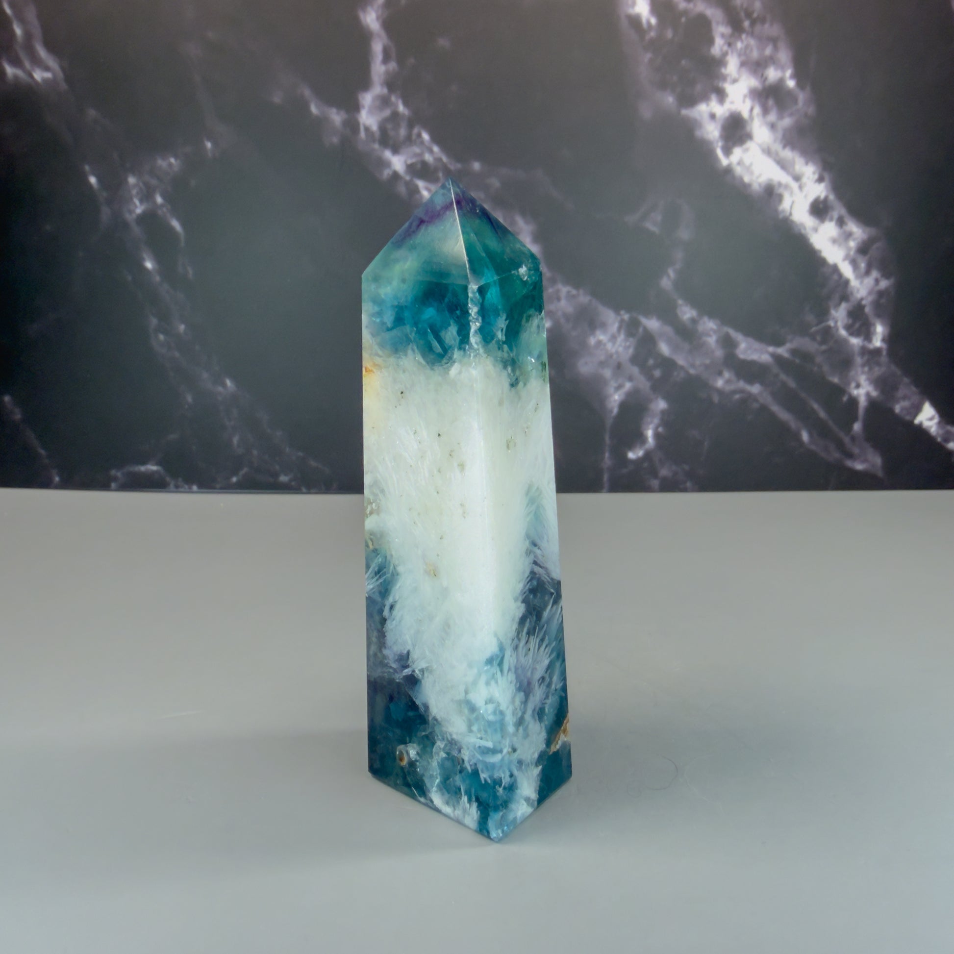Rainbow Fluorite Tower – 100309 (2)