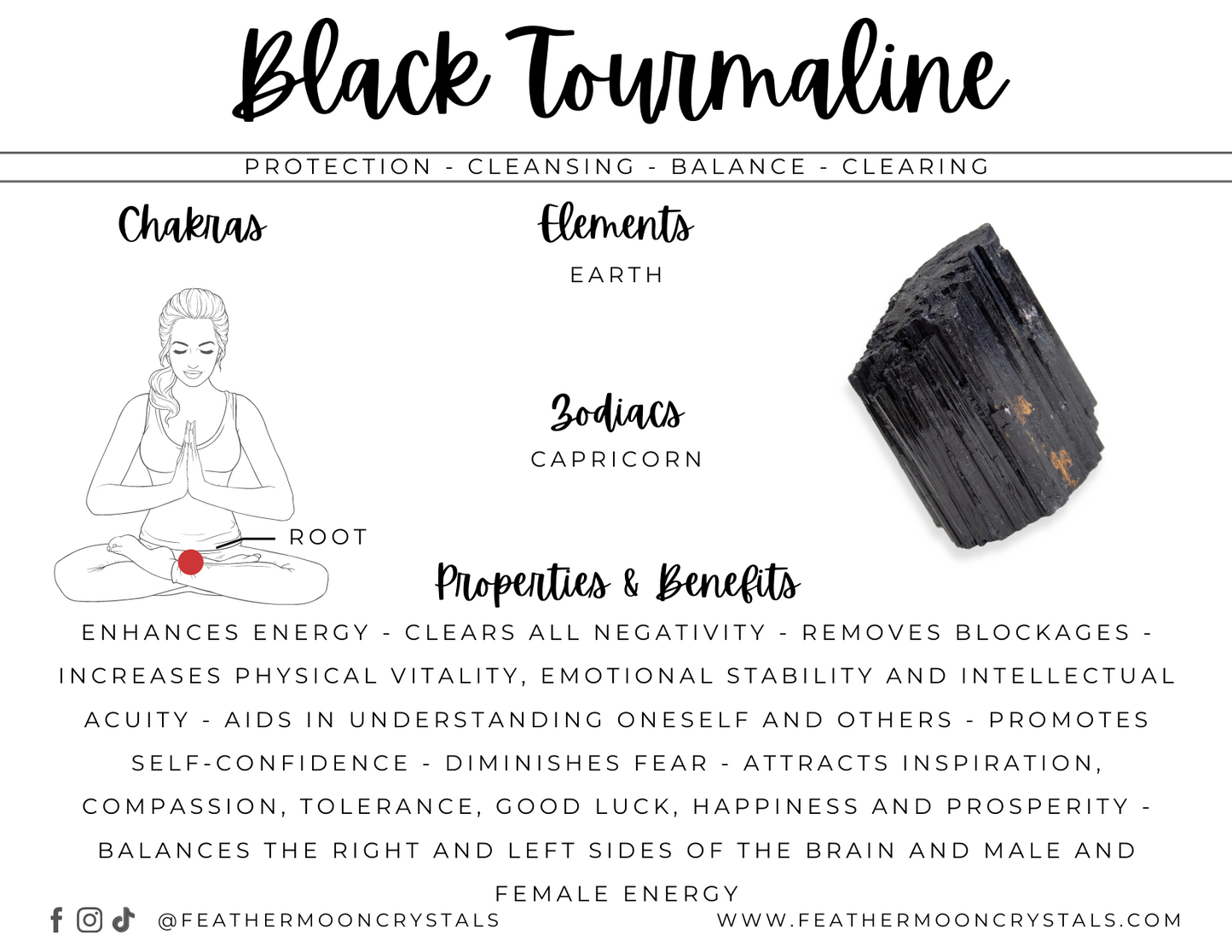 Black Tourmaline Tumbles