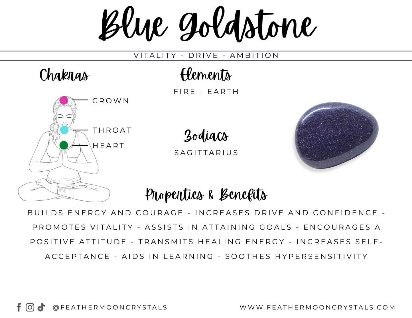 Blue Goldstone Tumbles