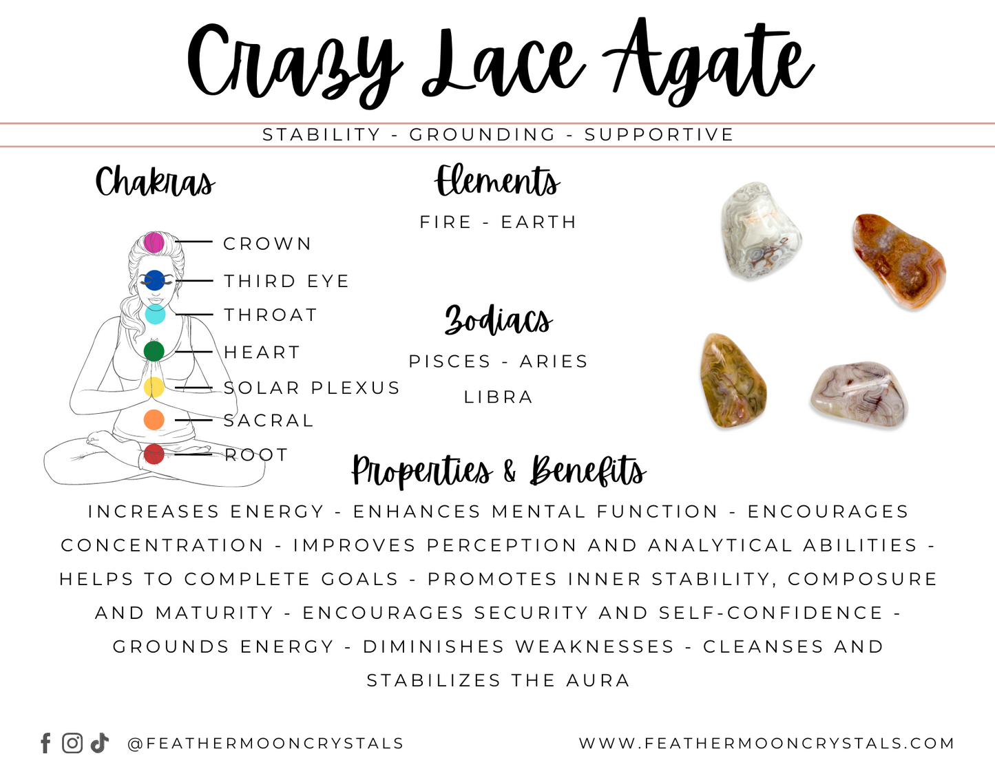 Crazy Lace Agate Tumbles